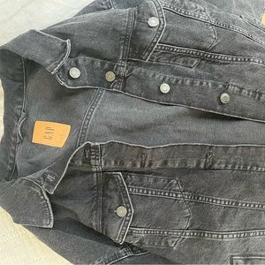 Oversized black jean jacket